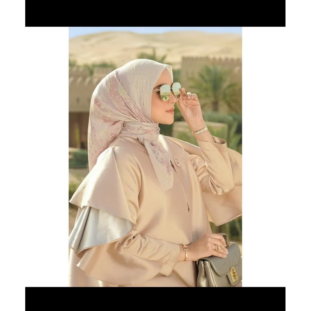 PL PRELOVED BUTTONSCARVES voal Arabian Night series warna dessert