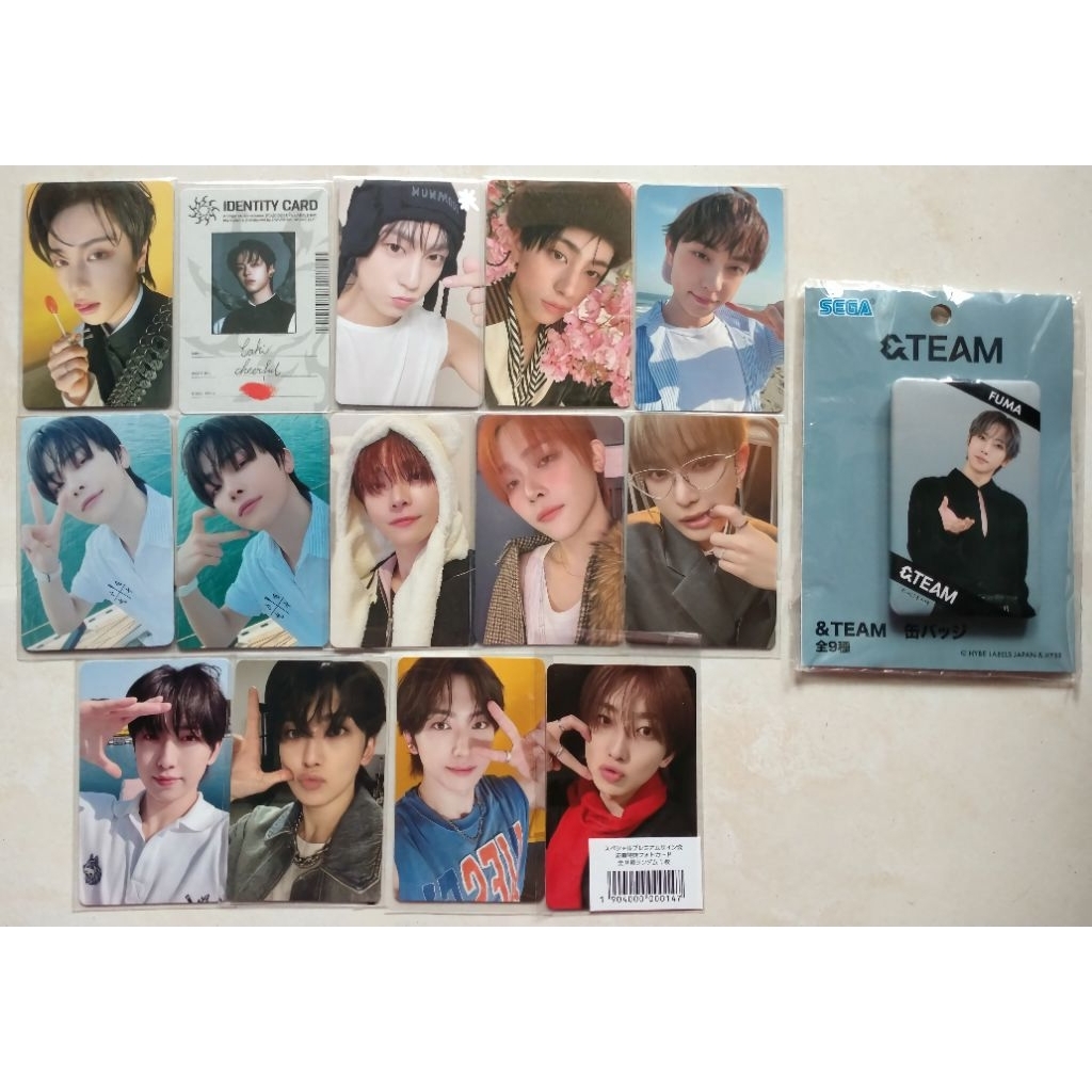 (READ DESC) PHOTOCARD TIN BADGE SEGA OFFICIAL &TEAM ANDTEAM FIRST HOWLING:NOW GO IN BLIND AOARASHI Y
