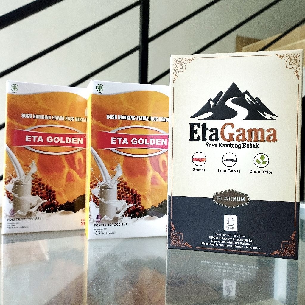 Susu Kambing Etawa Plus herbal EtaGama 250 Gram dan Eta Golden