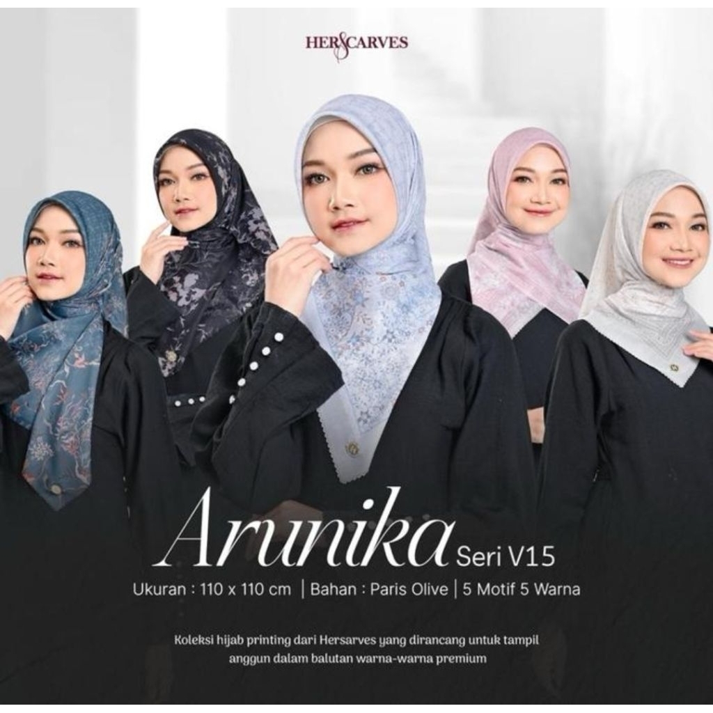 Hijab HersScarves Motif Arunika packaging Pouch