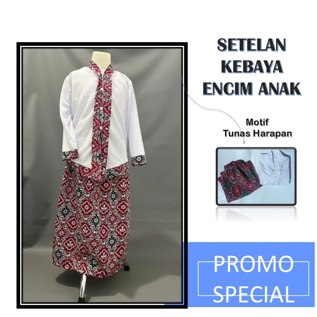SETELAN KEBAYA ENCIM ANAK SD- SERAGAM KEBAYA ENCIM-KEBAYA ANAK SEKOLAH