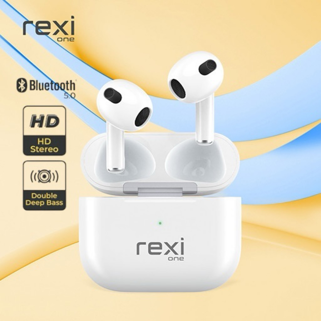Sobat.iD/ Rexi03 Earphone Tws Double Deep Bass HD Stereo Headset Bluetooth Pro Edition Ergonomic Des