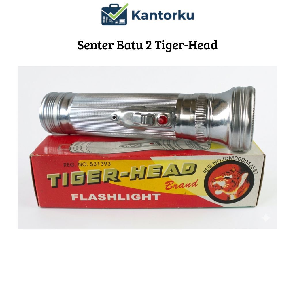 Tiger Head Flashlight Senter Original – Lampu Senter Praktis Terang Tahan Lama Cocok untuk Rumah & O