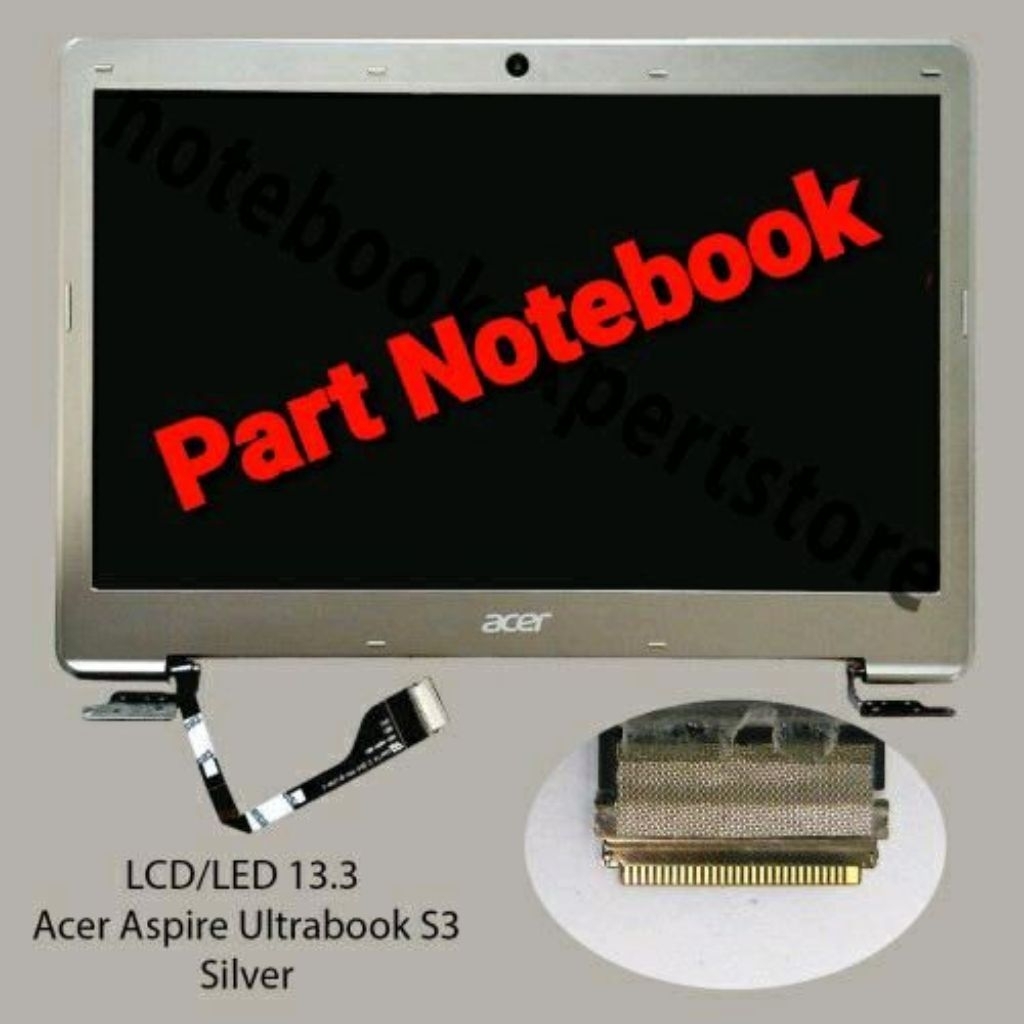 LED LCD ACER ASPIRE ULTRABOOK S3 SERIES S3-391 S3-951 SILVER FULL SETT