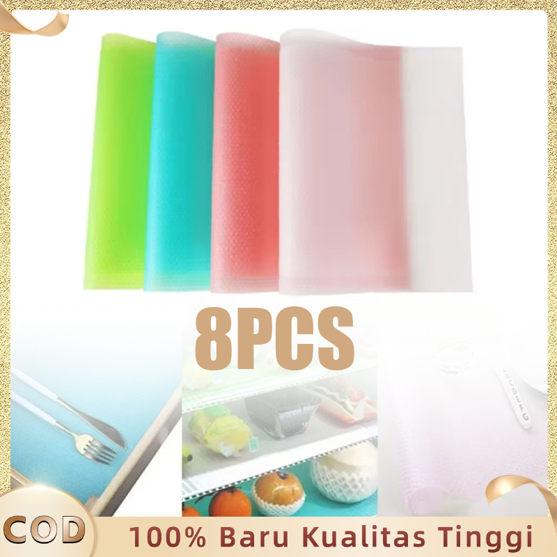 Alas Lemari Dapur Anti Air Alas Kaki Kulkas Anti Air 8pcs Alas Lemari Anti Slip Drawer Mat Serbaguna