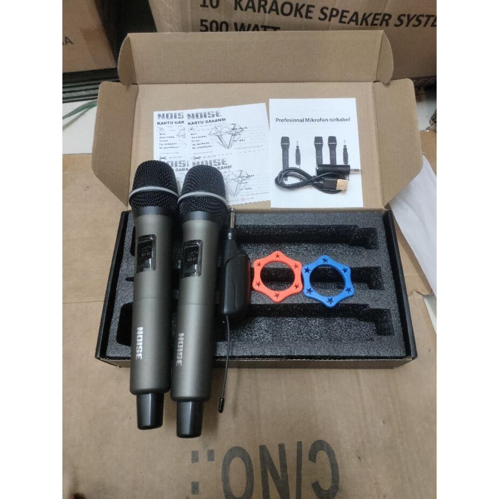 mic wireless noise 701 2in1bonus ring mic karet 2pics dan bonus busa mic 2pics
