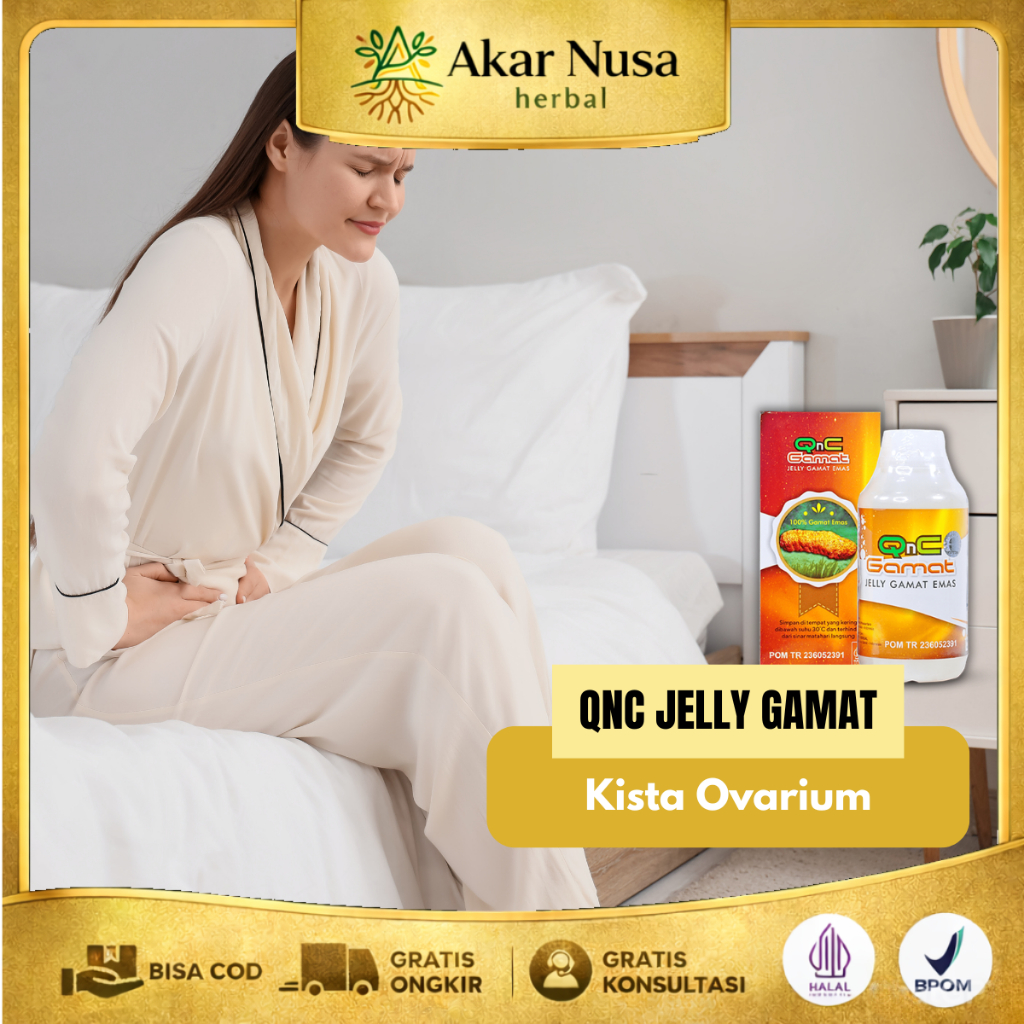 Obat Kista Ovarium Miom Sakit Perut Nyeri Perut Perut Kembung - QnC Jelly Gamat