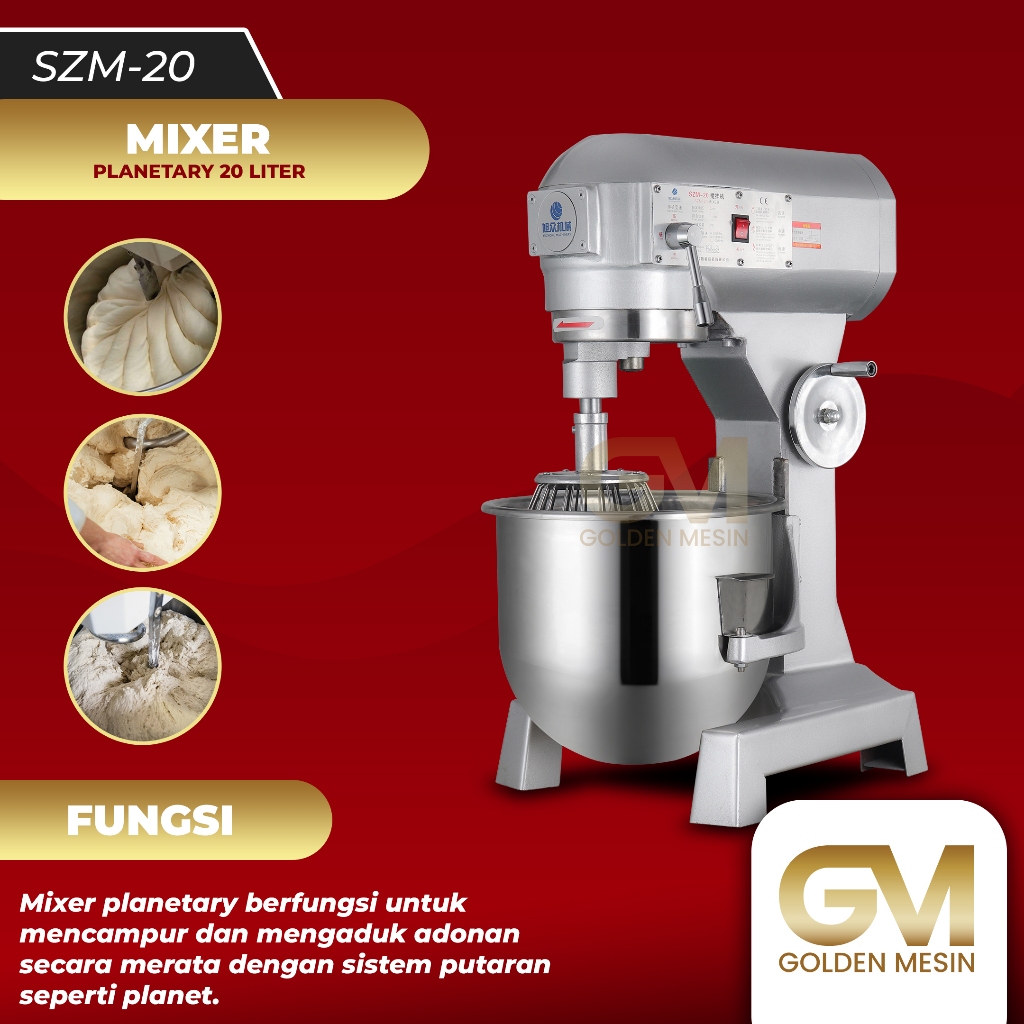 Planetary Dough Mixer / Mesin Pengaduk Adonan / Mixer 20Liter / Mixer Planetary / Mixer Pengaduk Ado