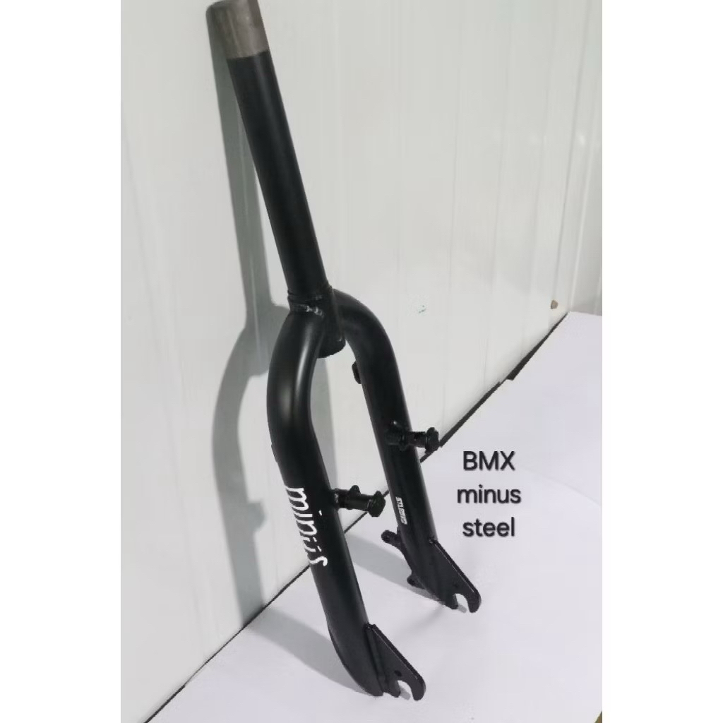Fork Garpu Sepeda BMX 20 Inch - Baja Tebal, Warna Hitam, Model Drat
