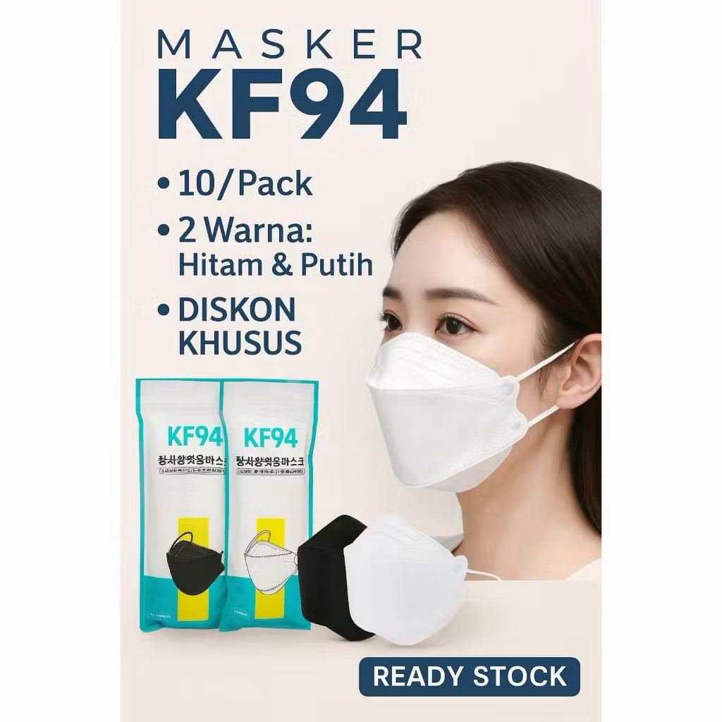 (GROSIR) Masker KF94 4 ply 10 pcs termurah Masker KF94 KOREAN 4Ply 10PCS