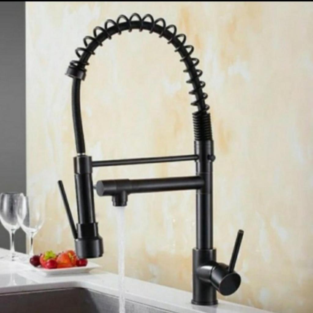 kran pantry hitam / keran sink pantry hitam / kran sink tarik hitam