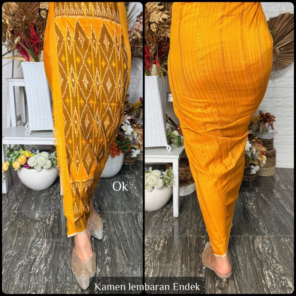 kamen lembaran endek tumpal cepuk (endek cepuk)
