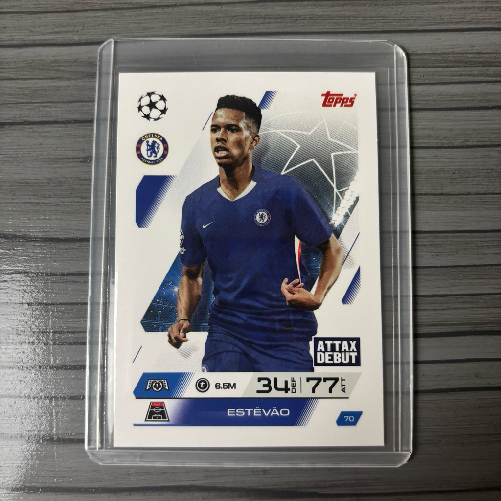 Kartu Bola Estevao Attax Debut Match Attax 2025 2026 Chelsea