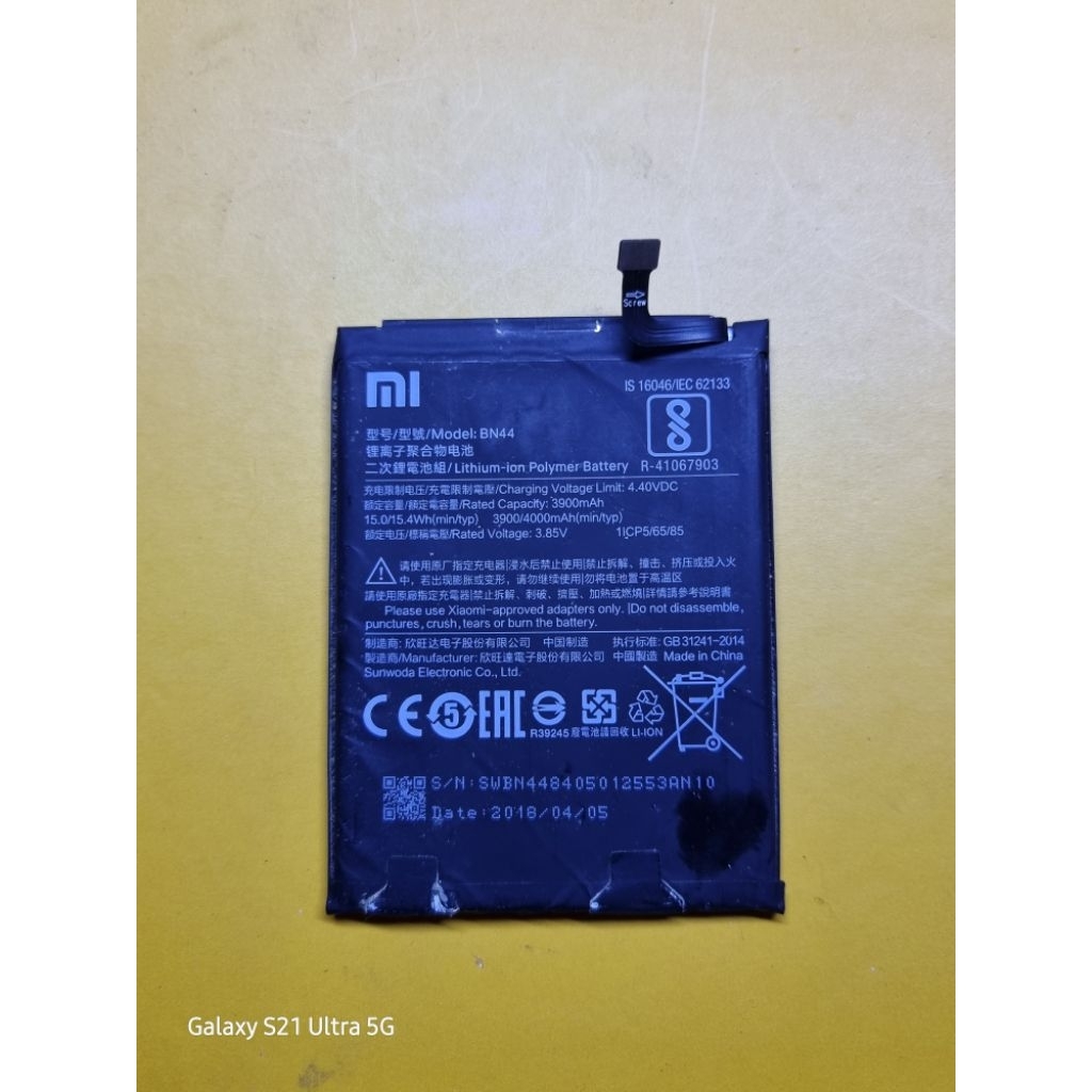Batrai Redmi 5 Plus BN44 Original Cabutan bawaan
