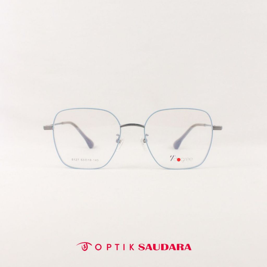 Optik Saudara - Frame 7 Degree - Kacamata Wanita Model Kotak Modern Style F SD6127 C5 53