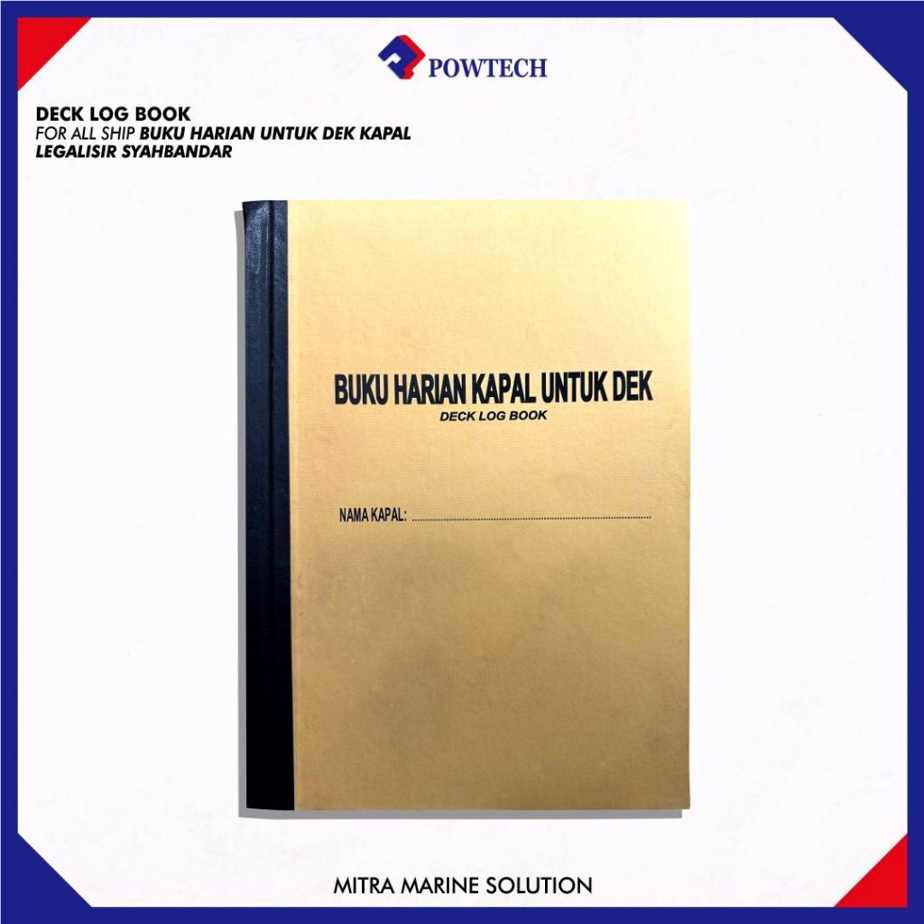 Buku Harian Kapal Deck Log Book Engine Log Book Buku Harian Kapal - Engine Log Book