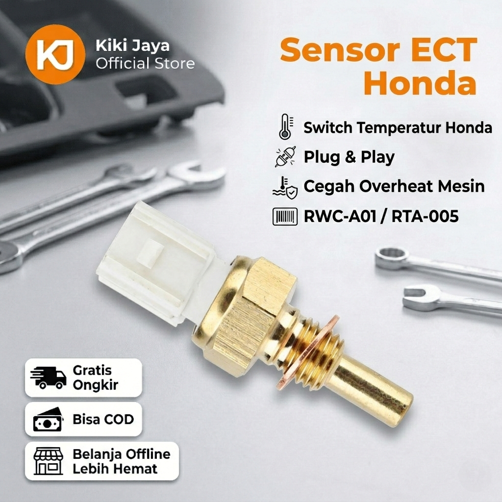 [KIKI] Sensor ECT Switch Temperatur Air Radiator Mobil Honda 37870-RWC-A01 37870-RTA-005 Sensor Suhu