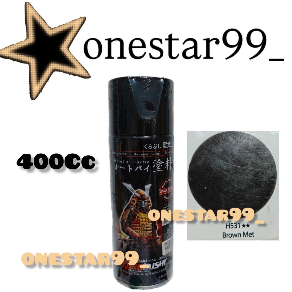 Pilok Pilox Pylox Cat Samuraipaint Brown Met H531 Coklat Metalik Glossy Samurai Spray Paint 400cc
