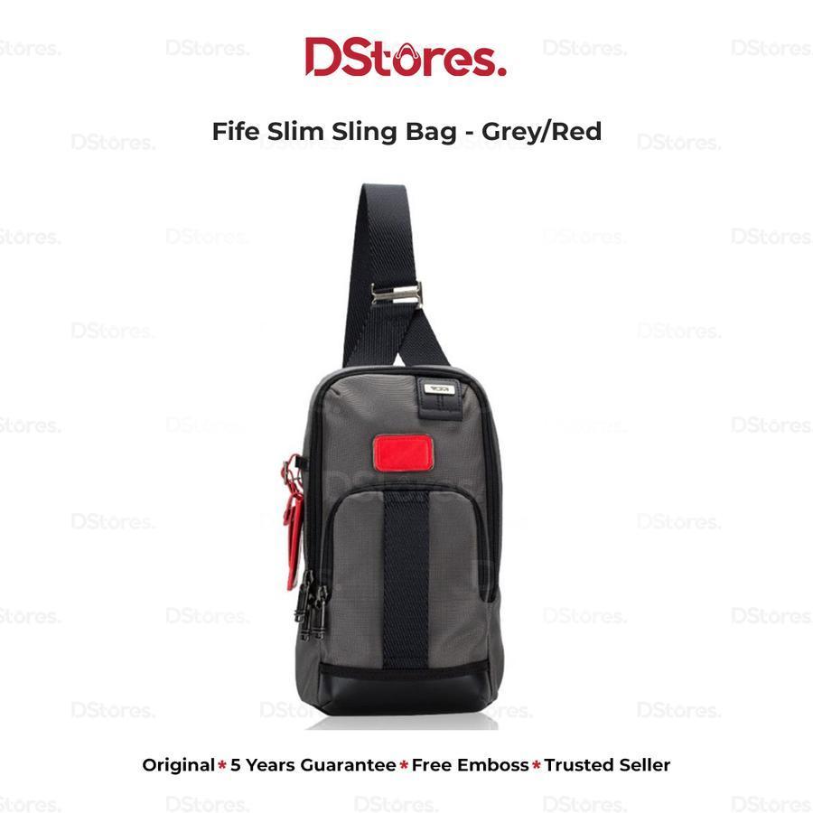 Fife Slim Sling Bag - Grey/Red