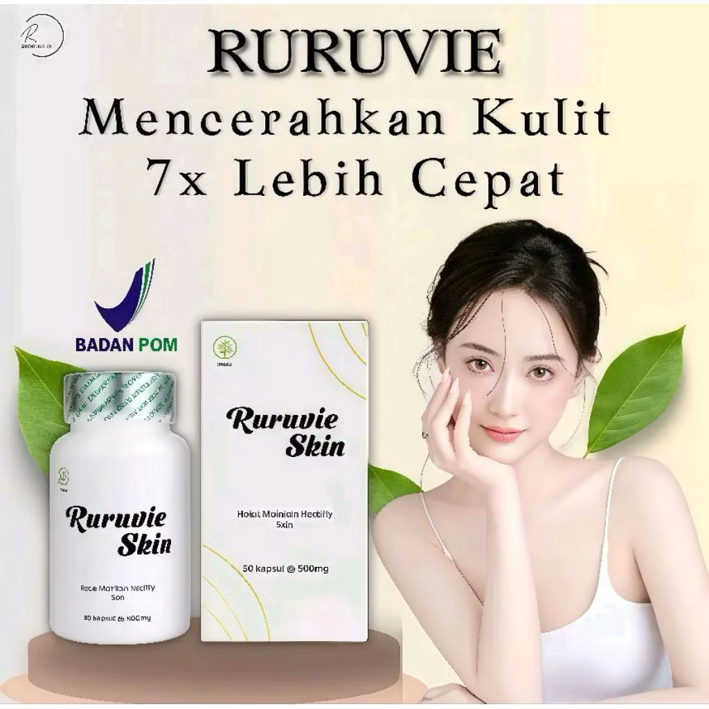 Ruruvie Skin Original Kapsul Pemutih Badan Meratakan Tone kulit 7x Memutihkan