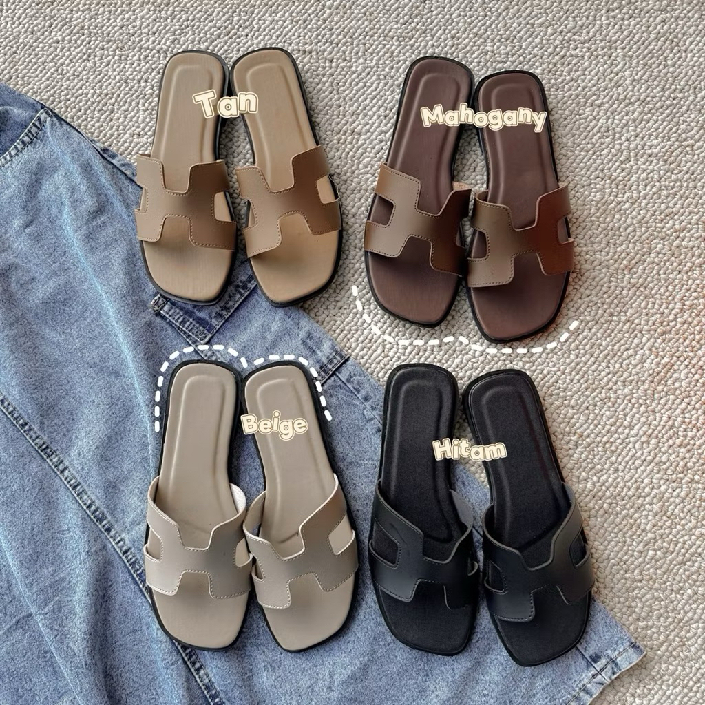 SANDAL FLAT TEPLEK EMPUK | SANDAL TEPLEK ANTI SLIP | SANDAL WANITA EMPUK