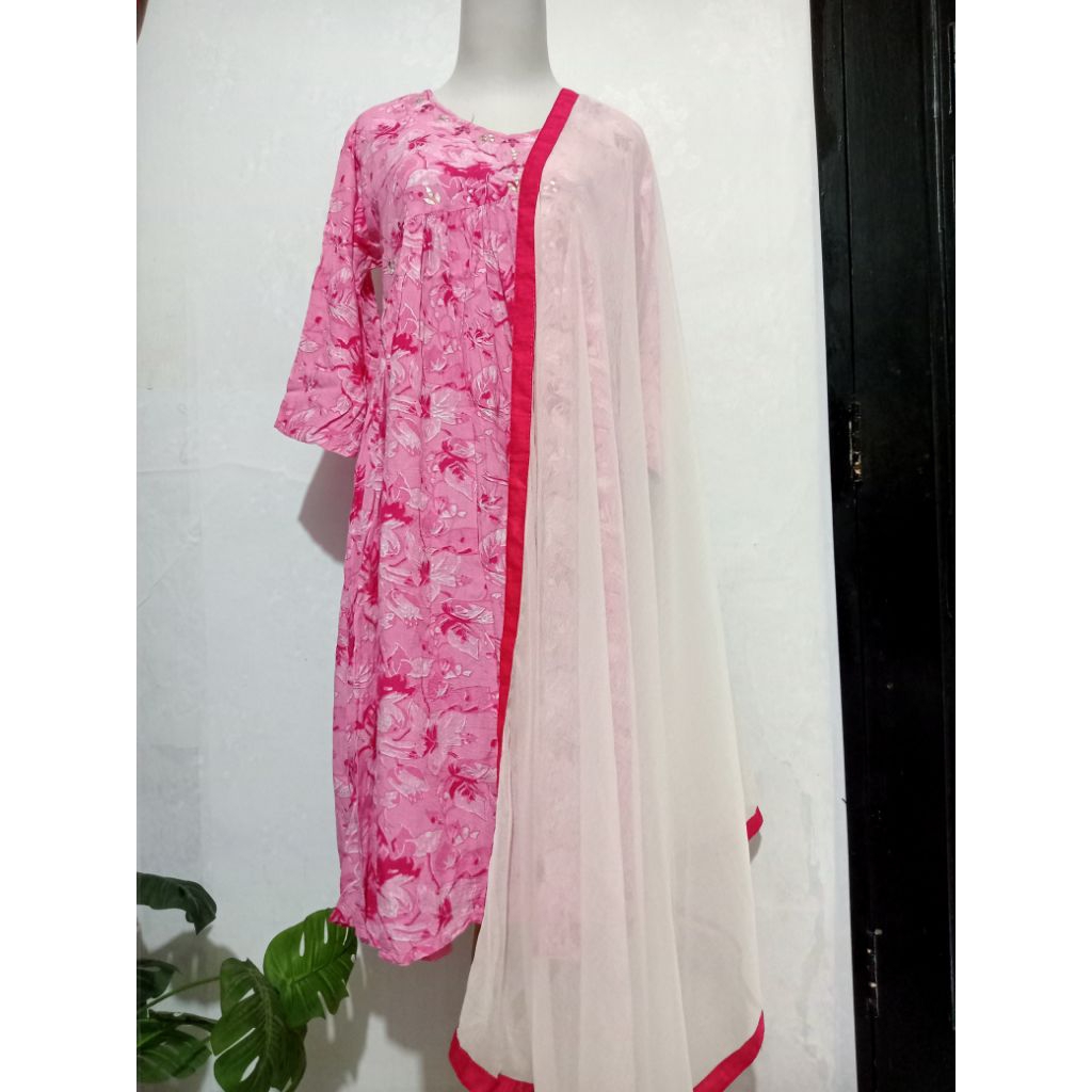 set kurti baju india (pl/bukan baru)