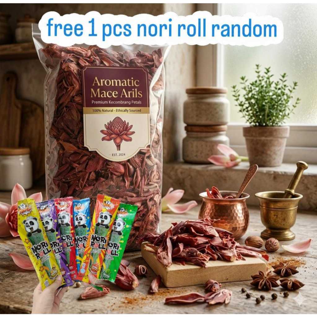 BAWANG DAYAK KERING - BAWANG DAYAK RAJANG FREE NORI ROLL 1 PCS