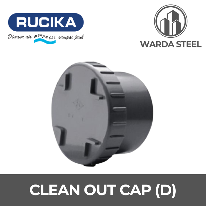 Clean Out Cap D 4" PVC RUCIKA - CO Tutup Septic Tank Cap Dop 4 Inch