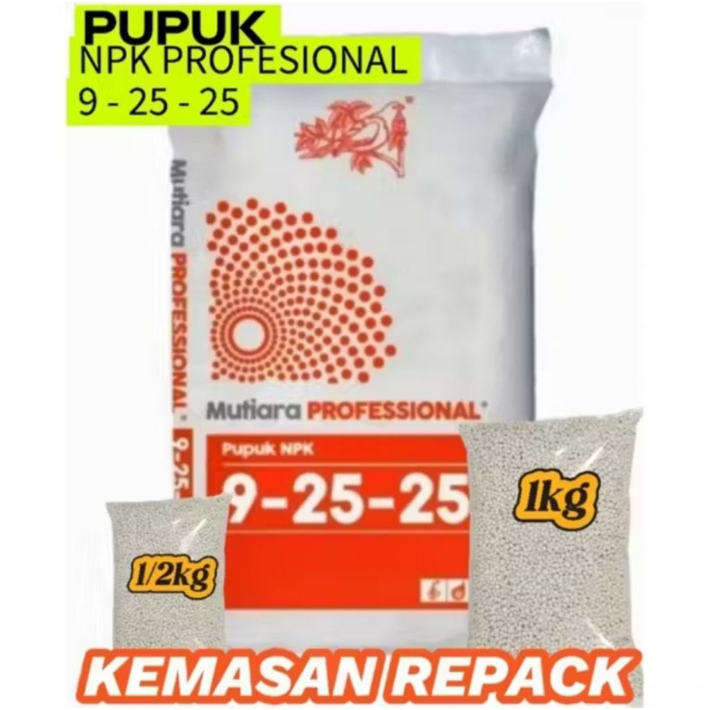 PUPUK NPK PROFESSIONAL MEROKE NPK PROFESIONAL 9 - 25 - 25 KEMASAN REPACK
