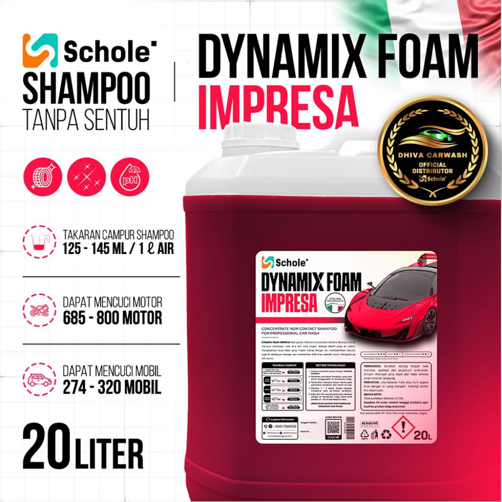 Schole Dynamix Foam Impresa 20 liter - Touchless Shampo