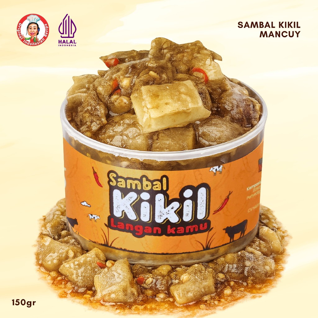 Mancuy Sambal Kikil Siap Makan Kikil Sapi Empuk Bumbu Rempah Pedas Nagih Lauk Praktis Tahan Lama