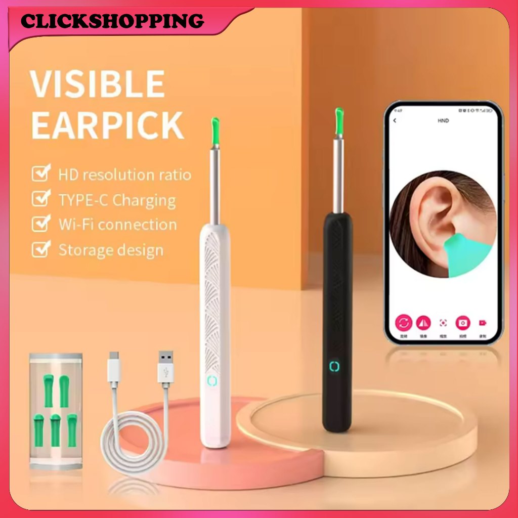 Korek Kuping Kamera LED Smart Pembersih Telinga Korek Kuping Kamera Led korek Kuping Bayi Alat Pembe