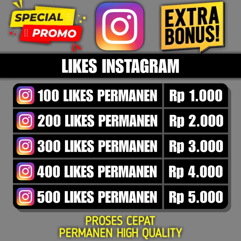 Like Instagram Aktif | Like IG Murah | Proses Cepat | Bergaransi