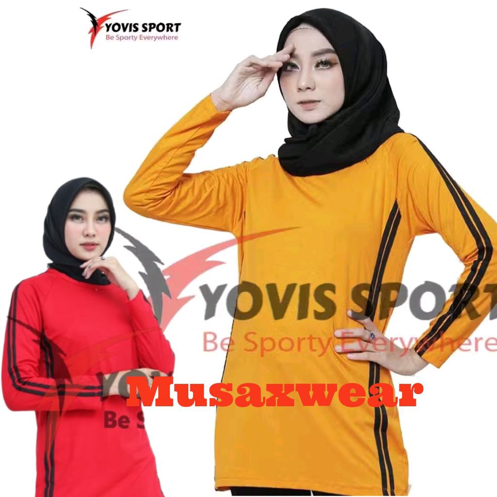 atasan baju senam olahraga wanita/yovis sport