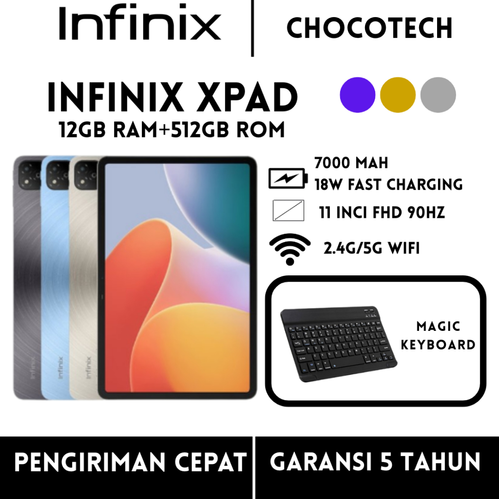 Infinix Xpad | Infinix Xpad 20 LTE [12/512GB] Garansi Resmi Infinix Indonesia