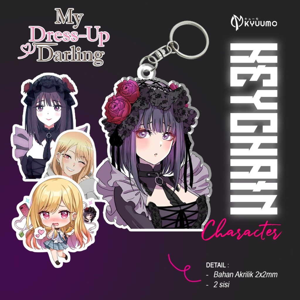 Gantungan Kunci Akrilik Karakter Anime My Dress-up Darling/Keychain Anime My Dress-up Darling