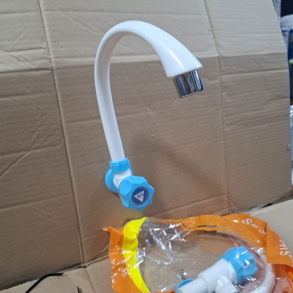 KRAN ANGSA PLASTIK KRAN WESTAFEL KRAN CUCI PIRING PLASTIK