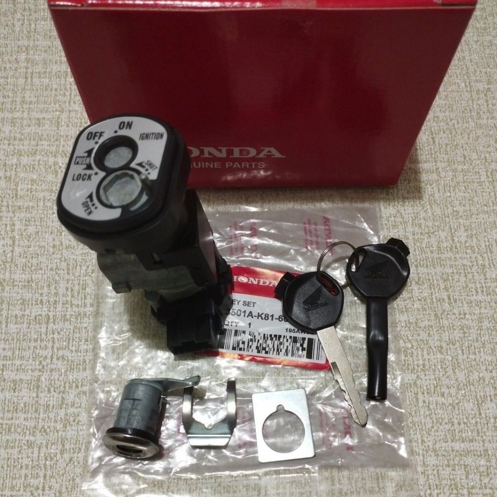 KUNCI KONTAK SET HONDA BEAT ESP 2017 BEAT FI ESP BEAT POP BEAT STREET KODE PART K81-K44