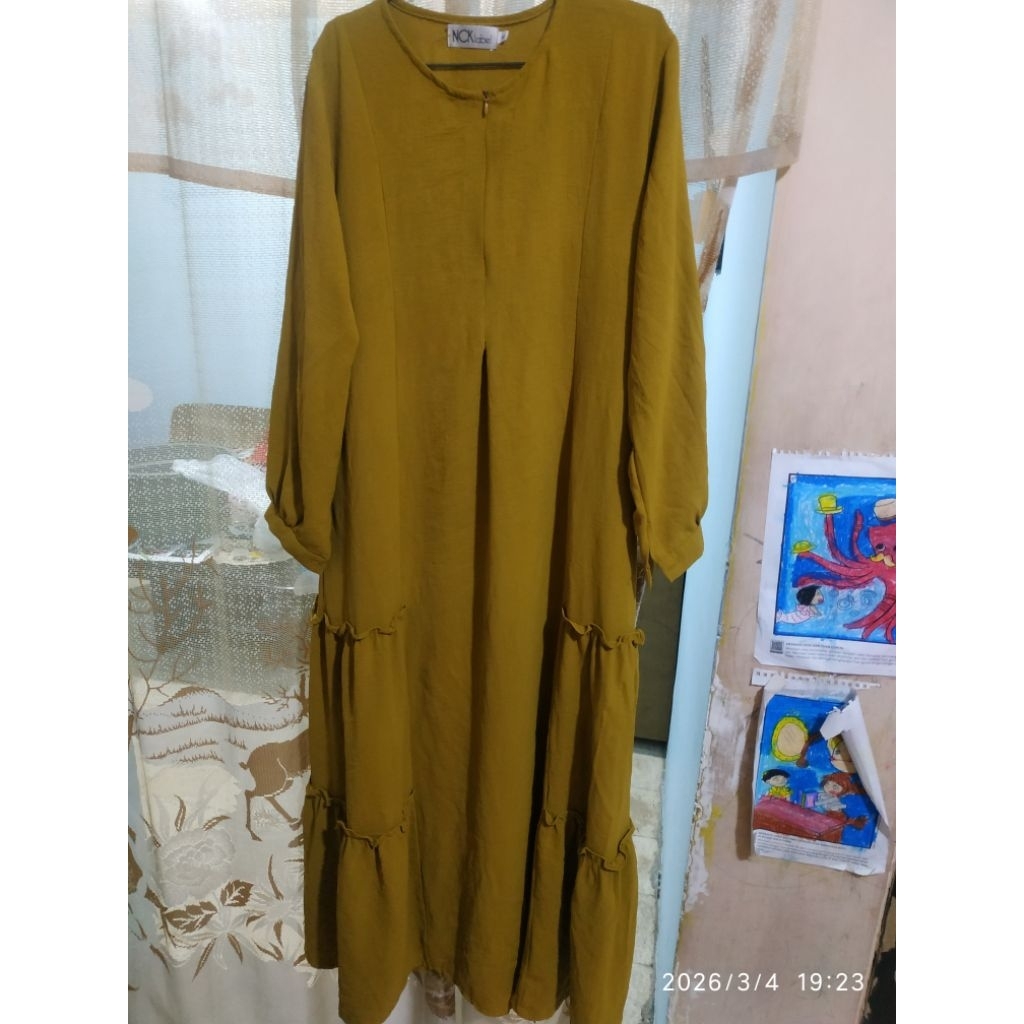 (PL) Gamis Uk XL warna Mustard by NCK label