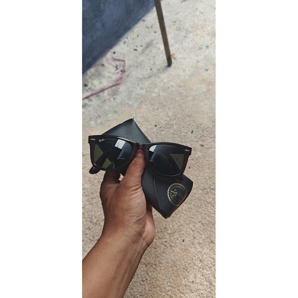 kacamata rayban wayfarer RB2140 f brown