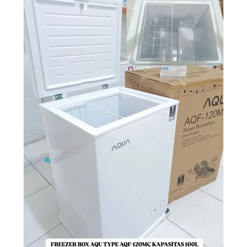 Box freezer aqua 100L Box freezer aqua 120mc lapisan dalam fiber