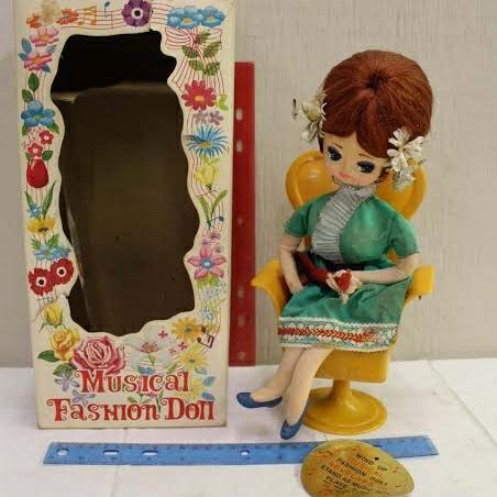 Vintage Senpo Musical Doll 1960 / boneka vintage Japan