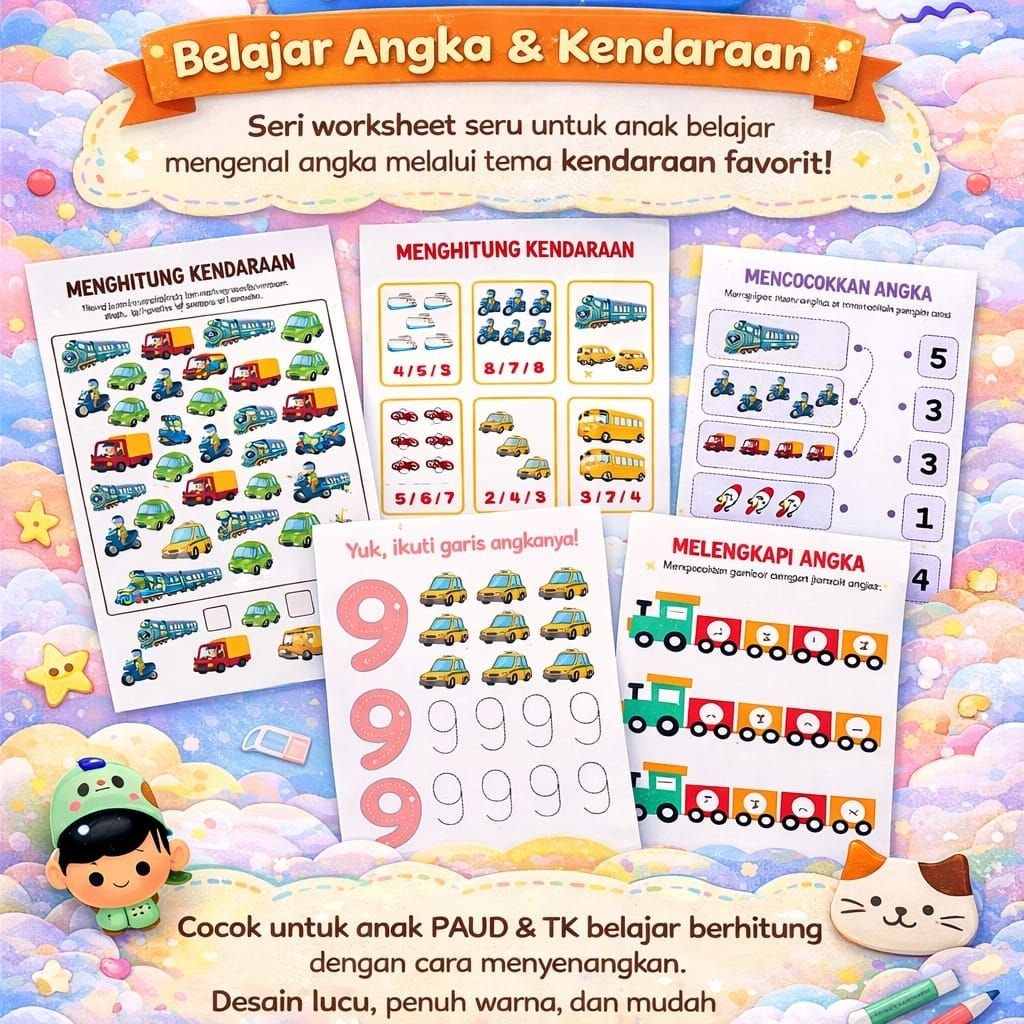Worksheet Menghitung Anak TK