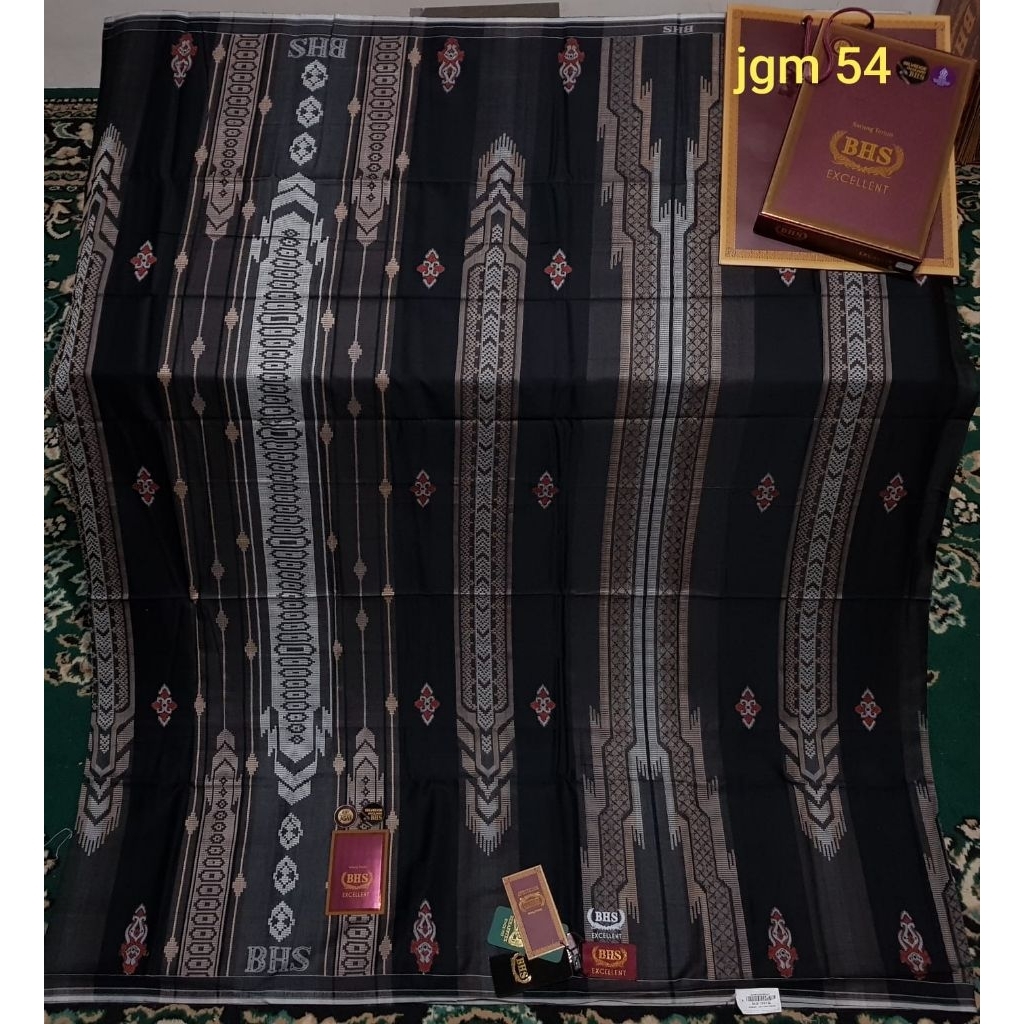 Sarung BHS Excellent Jacquard JGH JGF JGM Gold, HITAM