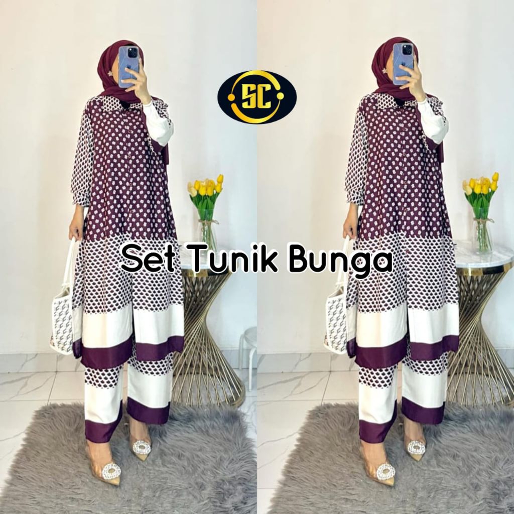 SETELAN TUNIK DIYA FIFEYA ESA MEISA JUMBO MODEL TERBARU SUPER TEBAL/TUNIK IMPORT PREMIUM