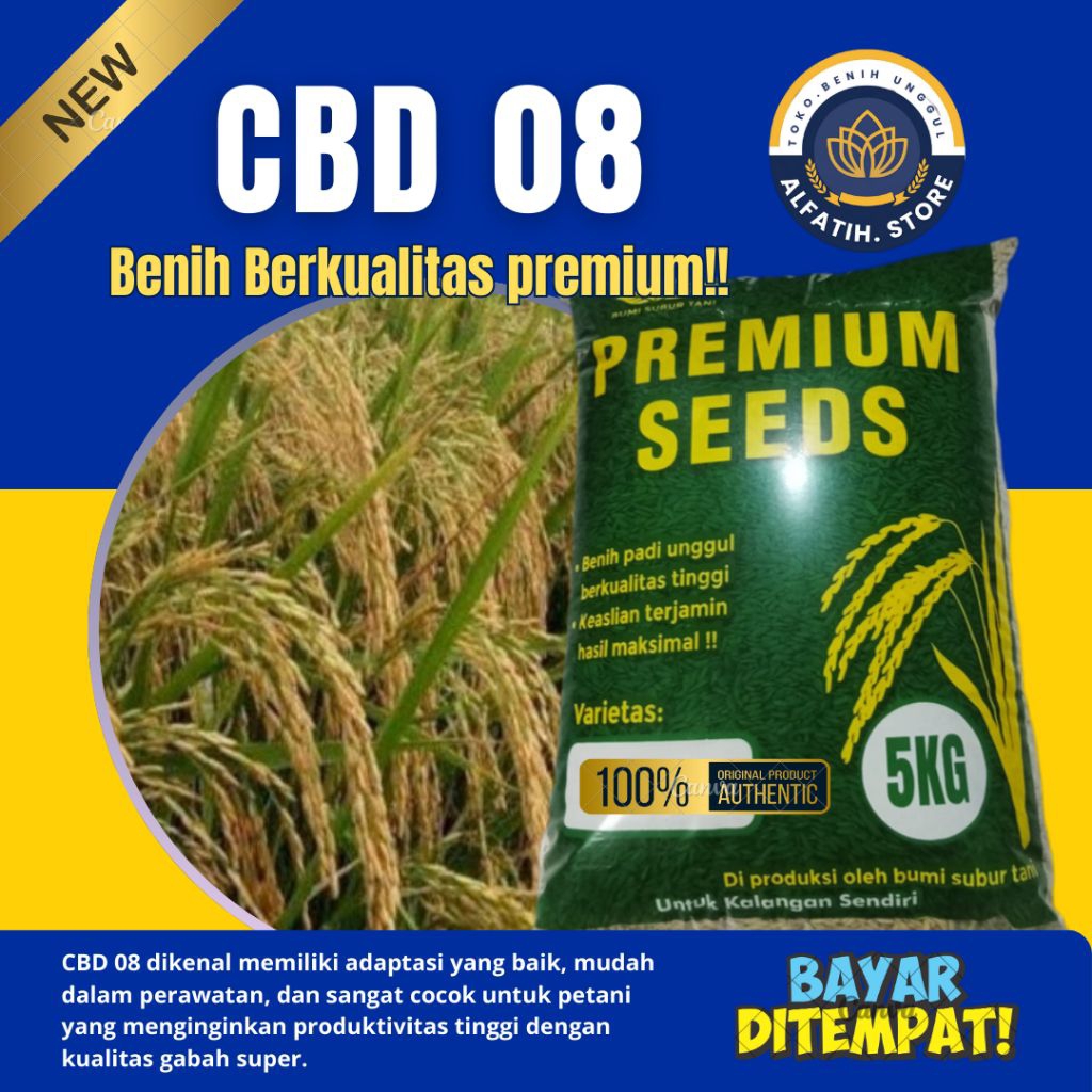 premium seeds benih padi unggul CBD 08 original berkualitas kemasan 5kg