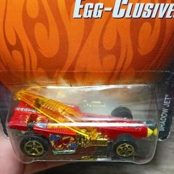 Hot Wheels 2007 Walmart Easter Egg-Clusives SHADOW JET Burnt Orange w/Gold 5 Sp error