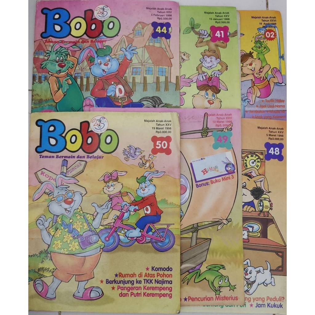 MAJALAH BOBO TAHUN 1998 JADUL BEKAS ORIGINAL