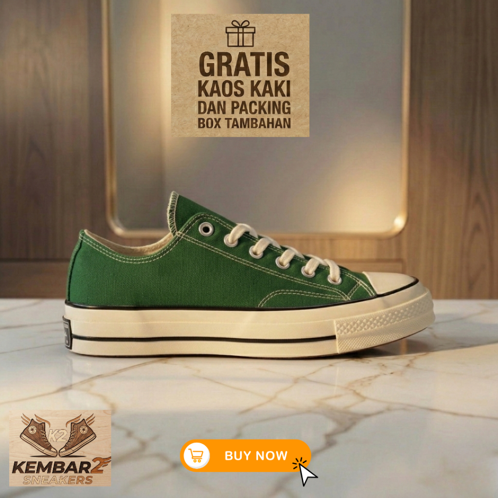 Sepatu Converse Chuck Taylor 70s Army Low Premium Original 100%