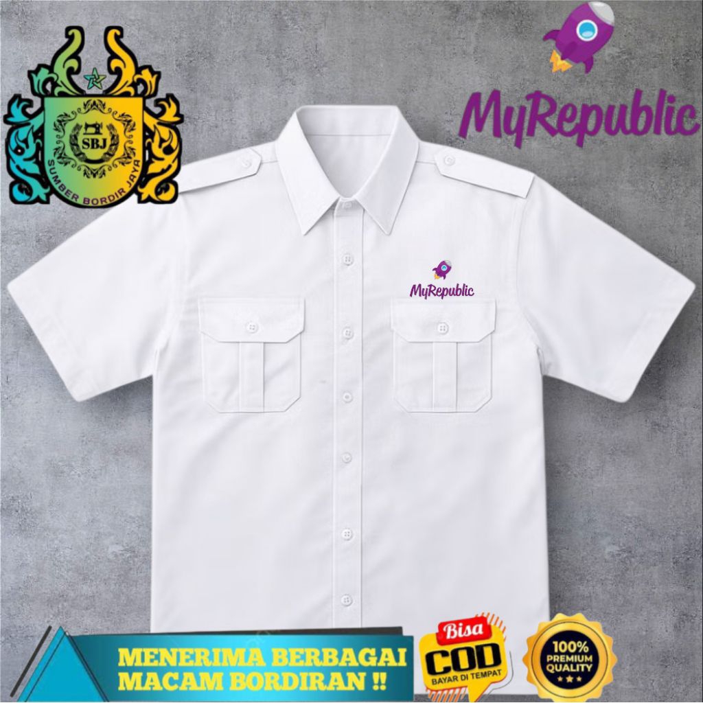 KEMEJA MY REPUBLIC Kemeja Bordir my republic